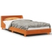 Cama sin colchón madera maciza de pino marrón cera 100x200 cm
