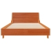Cama sin colchón madera maciza de pino marrón cera 100x200 cm