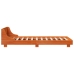 Cama sin colchón madera maciza de pino marrón cera 100x200 cm