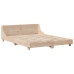 Estructura de cama sin colchón madera maciza de pino 140x190 cm