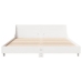 Estructura de cama sin colchón madera de pino blanca 140x190 cm