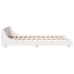 Estructura de cama sin colchón madera de pino blanca 140x190 cm