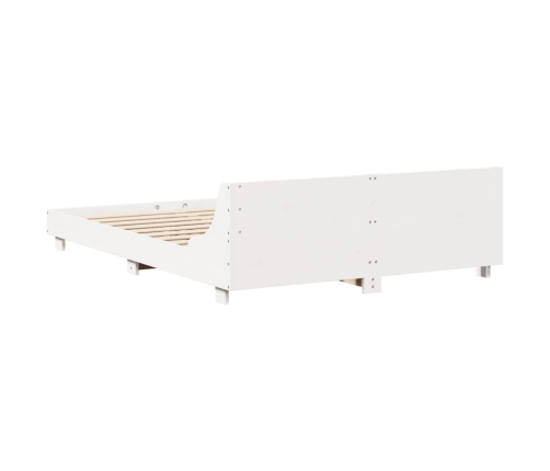 Estructura de cama sin colchón madera de pino blanco 135x190 cm