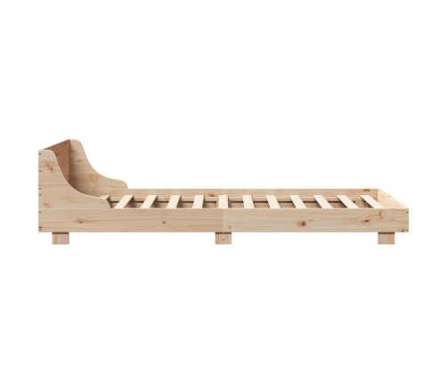 Estructura de cama sin colchón madera maciza de pino 90x190 cm