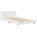 Estructura de cama sin colchón madera maciza blanca 90x190 cm