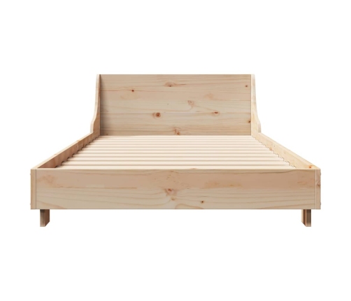 Estructura de cama sin colchón madera maciza pino 75x190 cm