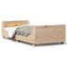 Estructura de cama sin colchón madera maciza de pino 90x200 cm