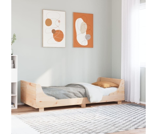 Estructura de cama sin colchón madera maciza de pino 90x200 cm
