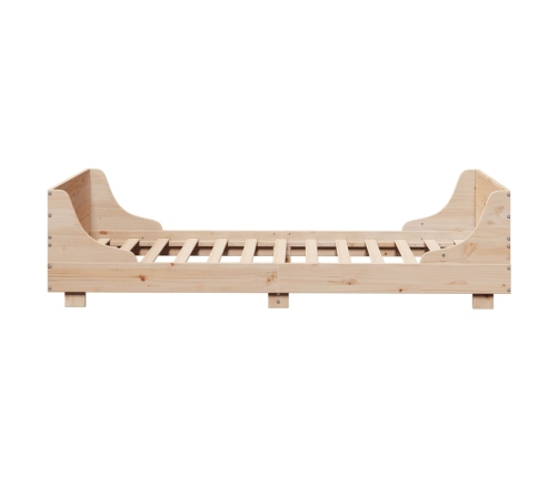 Estructura de cama sin colchón madera maciza de pino 90x190 cm