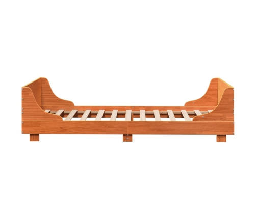 Estructura de cama sin colchón madera maciza marrón 90x190 cm