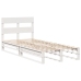 Estructura de cama sin colchón madera de pino blanca 90x200 cm