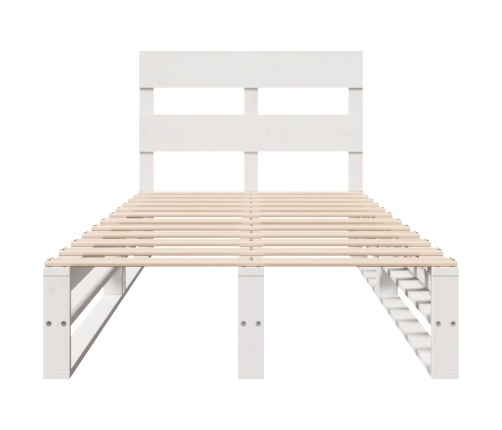 Estructura de cama sin colchón madera de pino blanca 90x200 cm