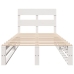 Estructura de cama sin colchón madera de pino blanca 90x200 cm