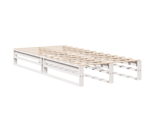 Estructura de cama sin colchón madera de pino blanca 90x200 cm