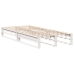 Estructura de cama sin colchón madera de pino blanca 90x200 cm