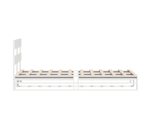Estructura de cama sin colchón madera de pino blanca 90x200 cm