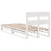Estructura de cama sin colchón madera de pino blanca 90x200 cm