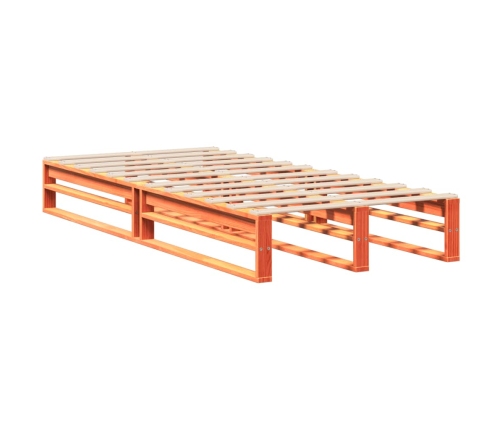 Estructura de cama sin colchón madera de pino marrón 90x200 cm