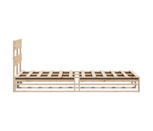 Estructura de cama sin colchón madera maciza de pino 100x200 cm