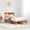 Estructura de cama sin colchón madera maciza marrón 75x190 cm