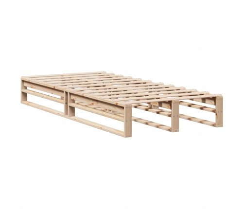 Estructura de cama sin colchón madera maciza de pino 90x190 cm