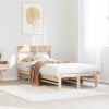 Estructura de cama sin colchón madera maciza de pino 90x190 cm