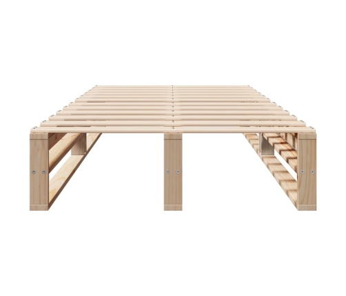 Estructura de cama sin colchón madera maciza de pino 90x200 cm
