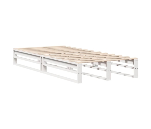 Estructura de cama sin colchón madera de pino blanca 90x200 cm