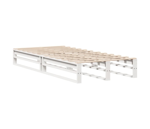 Estructura de cama sin colchón madera de pino blanca 90x200 cm