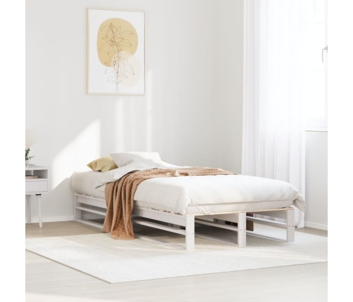 Estructura cama sin colchón madera maciza pino blanca 100x200cm