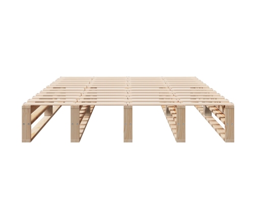 Estructura de cama sin colchón madera de pino maciza 120x200 cm