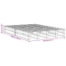 Estructura de cama sin colchón madera de pino maciza 120x200 cm