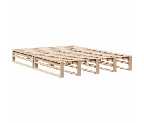 Estructura de cama sin colchón madera de pino blanca 140x200 cm