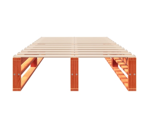 Estructura de cama sin colchón madera maciza marrón 75x190 cm