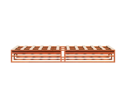 Estructura de cama sin colchón madera maciza marrón 75x190 cm