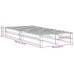 Estructura de cama sin colchón madera maciza marrón 75x190 cm