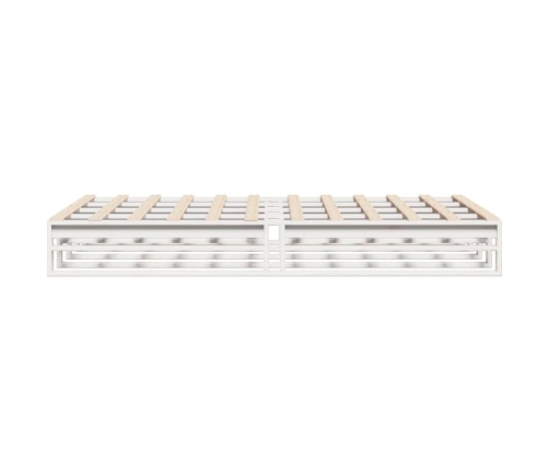 Estructura de cama sin colchón madera maciza blanca 120x190 cm