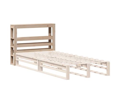 Cabecero de cama con estantes madera maciza de pino 90 cm