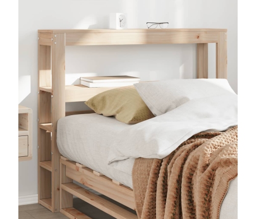 Cabecero de cama con estantes madera maciza de pino 90 cm