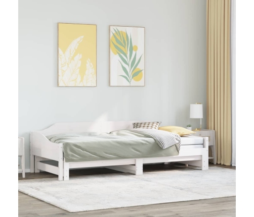 Sofá cama nido madera maciza de pino blanco 80x200 cm