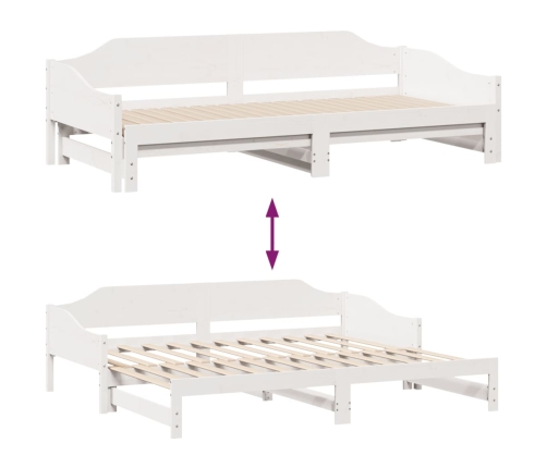 Sofá cama nido madera maciza de pino blanco 80x200 cm