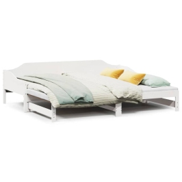 Sofá cama nido madera maciza de pino blanco 80x200 cm