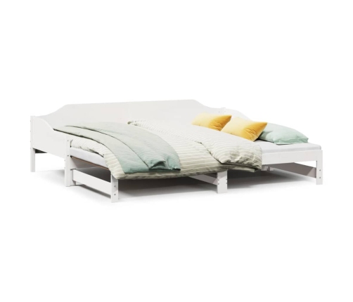 Sofá cama nido madera maciza de pino blanco 80x200 cm