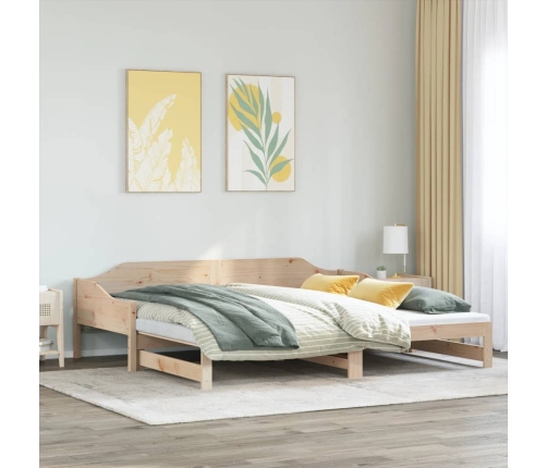 Sofá cama nido madera maciza de pino 90x200 cm