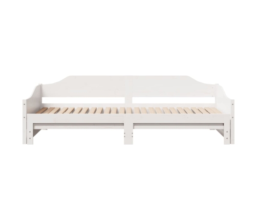 Sofá cama nido sin colchón madera maciza blanco 90x190 cm