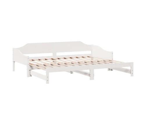 Sofá cama nido sin colchón madera maciza blanco 90x190 cm