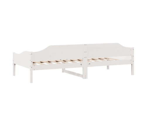 Cama sin colchón madera maciza de pino blanca 80x200 cm