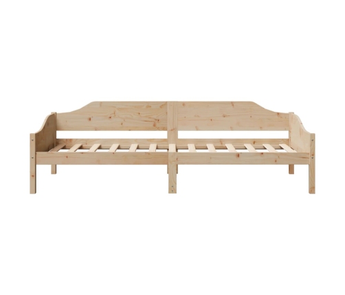 Estructura de cama sin colchón madera maciza de pino 90x200 cm