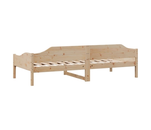 Estructura de cama sin colchón madera maciza de pino 90x200 cm