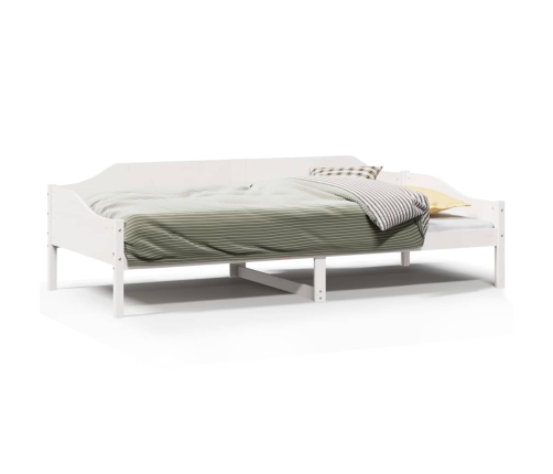 Estructura de cama sin colchón madera de pino blanca 90x200 cm
